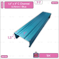 Y&Y Eco Blue Zinc Coating 1.5" x 3" C Channel & V Batten / Roofing Material