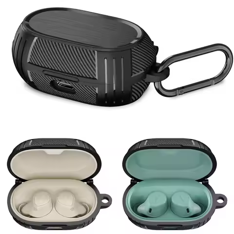 For Jabra Elite 7 Pro / Elite 7 Active Protective Case Vogue Carbon Fiber Pattern, Hardcase Anti-dro
