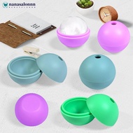 NANASALONNN Large Size Silicone Round Ice Cube Ball Maker Mold Tray Eco-Friendly Single Cavity Spher