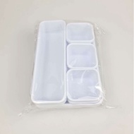 SSW Cupboard Divider Box Organizer Divider Case Organizer Drawer 8 PCS - White