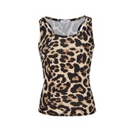 MosesQueen Leopard Print Blouse Women Slim Fit Fashion Top Stylish Shirt Casual Wear Trendy Outfit C