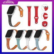 VUAERANG Slim Leather Loop strap compatible for Apple watch band 40 44mm Genuine Leather bracelet i 