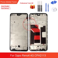 บอร์ด CPH2113สำหรับ Oppo Reno4 4G โครงหน้ากากกลางจอแอลซีดีรองรับการเปลี่ยนอะไหล่ทดแทนการซ่อมช่วงกลาง