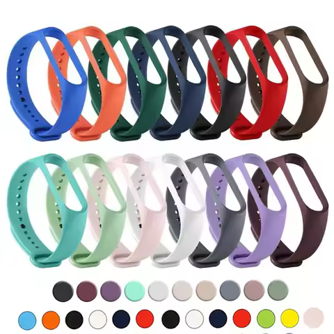 Silicone Watch Strap For Xiaomi Mi Band 7 6 5 4 3 Wristband Bracelet Wrist Straps correa Mi Band 6 7