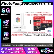 PhotoFast PhotoCube Type-C for iOS &amp; Android and SanDisk Extreme PRO microSD Card Bundle 12BUY.SG Express deliver