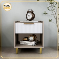 Como Home Bedside Table with Drawer (BS4502) | Bedroom Furniture | Fully Assembled Delivery