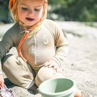 Stuckies - 長袖連身泳衣/泳裝(UPF 50+) - 大象灰