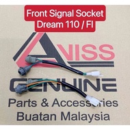 2PCS HONDA EX5 DREAM110 DREAM 110 CARBURETOR VERSION / FUEL INJECTION FI FRONT SIGNAL SOCKET WIRING 