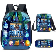Blox Fruits School Bag Backpack Children Cartoon Three-Piece Backpack 6