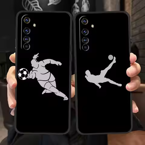 Football Player Soccer Art For Realme GT Neo 2 3 Phone Case For Realme 9 8 5G 7 6 GT2 Pro Plus 9i 8i