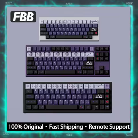 FBB Sasuke Sharingan Keycaps Uchiha Logo 145PCS Support Full Size Layout Customized PBT Dye Sublimat