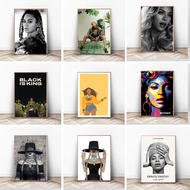 Black White Beyonce Music Singer Star Sexy Moderl Poster Prints Wall Art Canvas Oil Painting Picture Photo Gift Room Home Decor