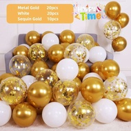 50pcs Chrome Metallic Balloons Set Confetti Sequins Ballon Wedding Anniversary Graduation PartyDecor