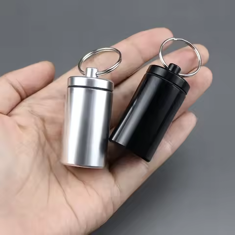 Pill Keychain Medicine Box Pill Case Water-proof Tablet Dispenser Organizer Daily Using Small Pocket