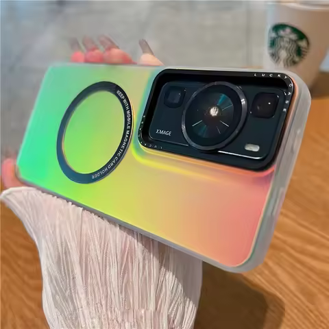 Luxury Magnetic For Magsafe Wireless Charging Phone Case For Huawei P50 P40 P60 Pro clear Cover for 