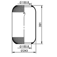 VOLVO B7R B9R B11R BUS ROLL AIR SPRING - 661N / RL9772 /1137888 / 3195253