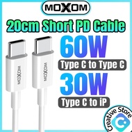 Moxom Cable Type C Type C To Type C Cable 60W Fast Charging Cable Short Cable Mini Cable Micro USB C