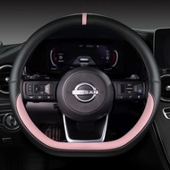 D Shape Car Steering Wheel Cover For Nissan X-Trail Qashqai March Serena Micra Kicks 2017-2019 2023 2024 Altima Teana 2019 Auto Accessories