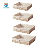 [ Woven Baskets Rectangular Organizer Bin Toilet Paper Handwoven Countertop Bin