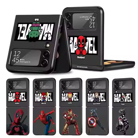Phone Case for Samsung Galaxy ZFlip5 Z Flip 3 5G ZFlip Z Flip 4 Flip4 Flip3 zflip Marvel Deadpool Sp