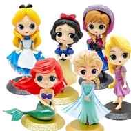 Disney Princess Cake Topper Ariel Elsa Annabelle Action Figure Toys Children's Birthday Cake Decorat