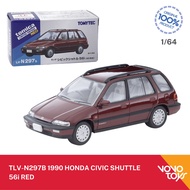 HONDA Tomica Limited Vintage TLV-N297b 1990 Civic Shuttle 56iHONDA (Red)