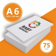 A6 HVS Paper 75 Grams 1 Ream (500 Sheets) Print Labels - Receipts - 70 Grams - 80 Grams