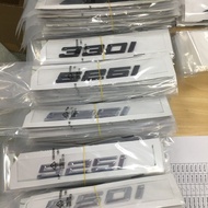 BMW Wordmark Bright Silver 525i 528i 530i 535i 540i 550i Matte Black Letter Label Bright Black logo
