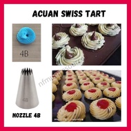 4B / 864 Icing Piping Nozzle Pastry Tips Stainless Steel Cake Decorating Acuan Swiss Tart Hazel Nute