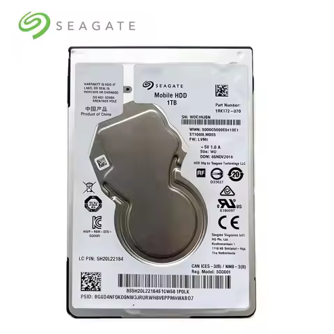Seagate Laptop Hard Drive 1TB 2.5 "Internal Hard Drive SATA3 6Gb/S 16M Cache 5400RPM Suitable For PS
