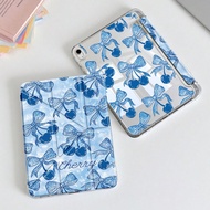 Rose Bow Cherry Dual-Sided Acrylic Crystal Protective Case, Compatible With IPad 10th Gen, IPad 10.2