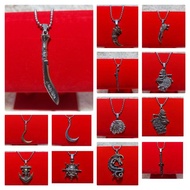 4s GROSIR SOLO || Trend Spiral Long Necklace Male Hip-hop Female Simple Cold Wind Titanium Steel Per