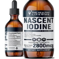 Nascent Iodine Supplement | 2800mcg | Potassium Iodide | Iodine Drops | 100% Vegan | Clear Color | L