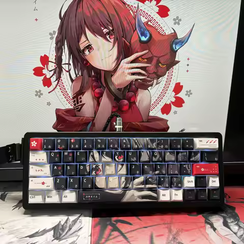 74 Keys Yuki Aim Anime Keycaps Cartoon PBT Keycap Chreey Keycaps Japan Key Cap Dye-sub Mechanical Ke