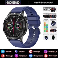Blood Sugar Smart Watch Blood Lipid Uric Acid Health Monitor Sport Watch Smart ECG+PPG HD Bluetooth 
