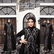 Abaya Hitam Turkey Gamis Maxi Dress Arab Saudi Turki Dubai Lamia
