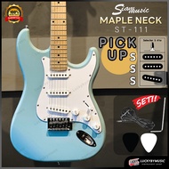 กีต้าร์ไฟฟ้า Siam music ST-001 / Fusion FST-01 คอดำ ปิ๊กอัพ SSS ทรง Stratocaster กีตาร์ไฟฟ้าสำหรับมื