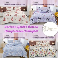 Bedsheet Set Comforter 100% Cotton Cadar Set 2500TC Cartoon Gentle Cotton Bedsheet Set