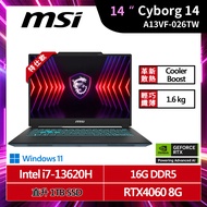 (直升1T SSD)MSI微星 Cyborg 14  A13VF-026TW 14吋 i7 特仕款 電競筆電