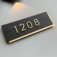 House Number Plate House Signage Sign Plate Plaque Home LED Tanda Nombor Rumah Matahari 入户门 数字牌贴 定制 