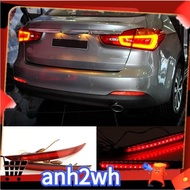 【A-NH】2PCS Car Red Len Led Rear Bumper Reflector LED Brake Light Tail Fog Lamp for Kia K3 Cerato Forte 2012-2016