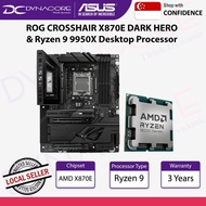 [Dynacore Bundle] ASUS ROG CROSSHAIR X870E DARK HERO MOTHERBOARD & AMD Ryzen 9 9950X Desktop Process