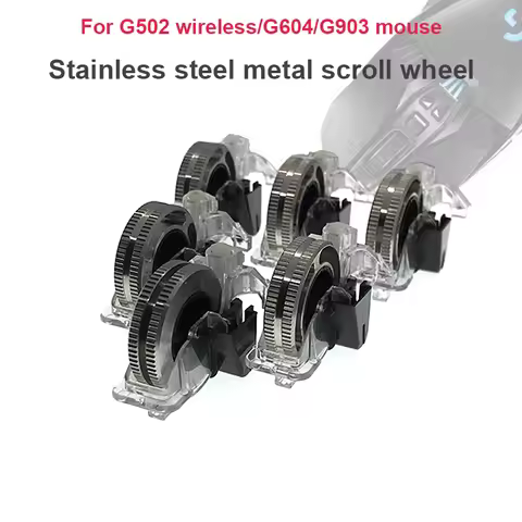 For G502 Wireless/G604/G903PRO HEOR Wireless Mouse Universal Stainless Steel Metal Wheel Kit Replace