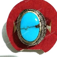 cincin pirus Persia biru motif kendit