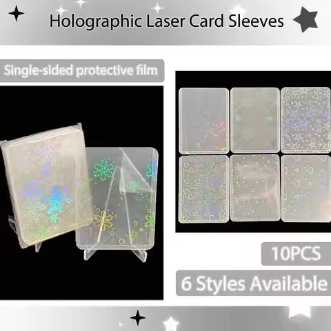 10Pcs B8 3inch Photocard Holographic Card Sleeves PVC Top Loader Protector for Idol TCG Cards Single