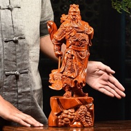 The statue of Guan Yu, the god of wealth, is offered as a gift for business opening. It is carved fr