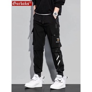 Summer overalls Men's spring and summer overalls baggy oversize leggings high street fashion pants m