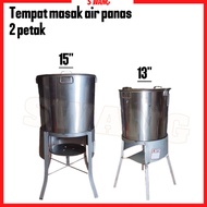 Tong Masak air 2bilik/Tong Air panas stainless steel/Tong berniaga air/Tong yong tau fu/Boiler water