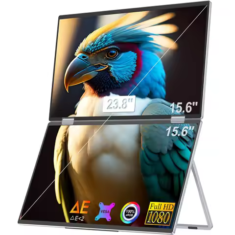 UPERFECT Delta Portable Dual Monitor 15.6”1080P Gaming Screen For Laptop With Stand 360°Rotation USB