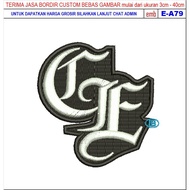 HD-105 PATCH EMBROIDERY GE TEXT MOTORCYCLES/RACING/CLUB